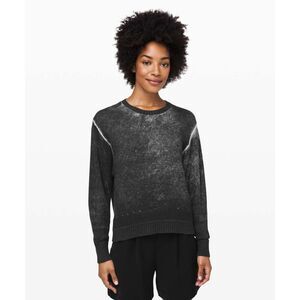 Lululemon Hazy Day Sweater Cashlu Crewneck Black/Alpine White Sz: M